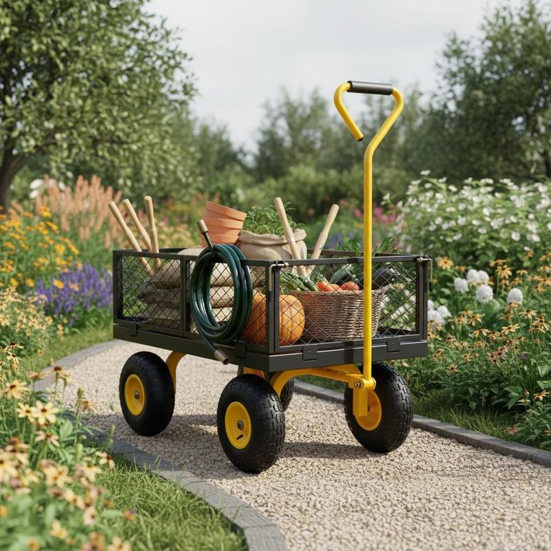 Heavy Equipment Yard - Chariot de jardin en acier 900