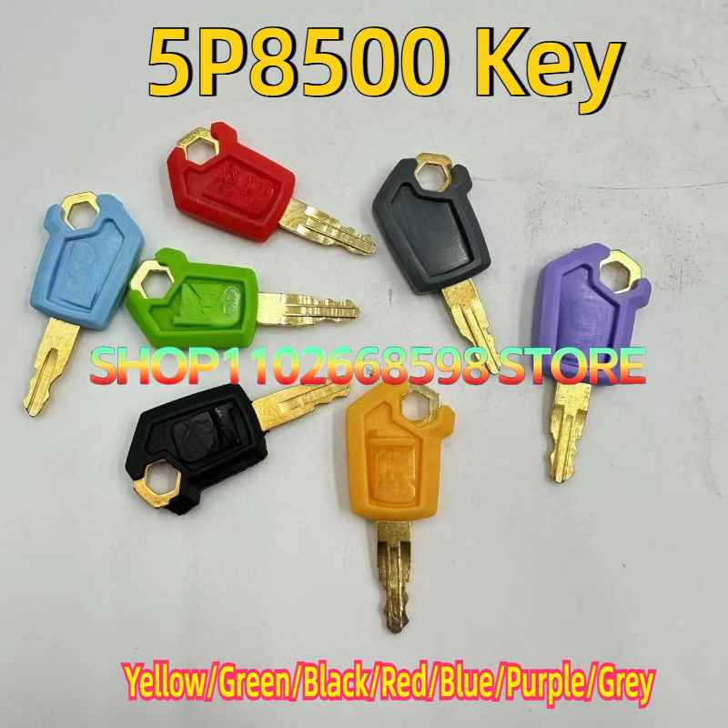 Heavy Equipment Yellow - 50 pièces 5P8500 clés jaune/vert/noir/rouge/bleu/violet/gris pour