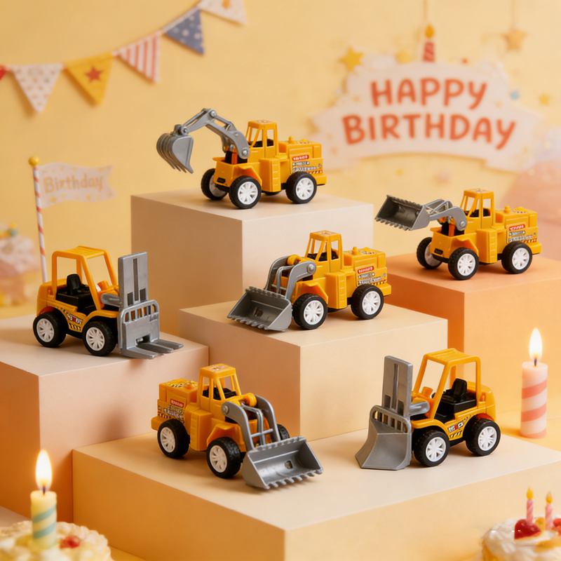Dump Truck Toy - 6 mini-véhicules de construction pour enfants,