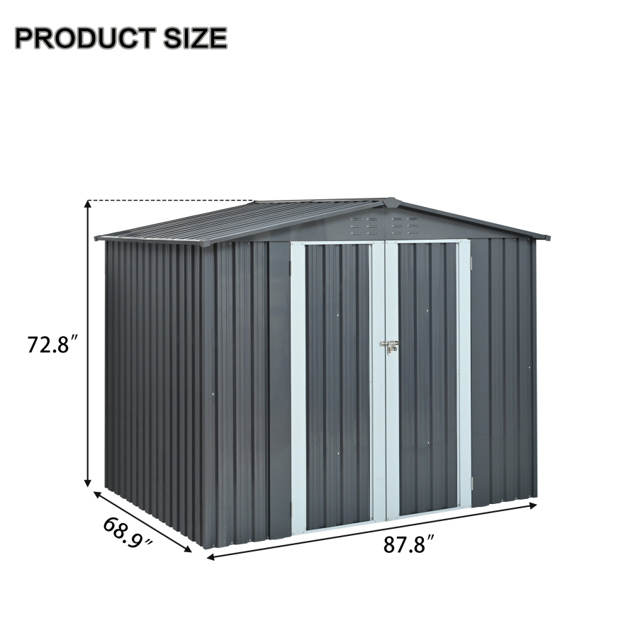 Abri de jardin en métal avec p - Heavy Equipment Yard avis et prix